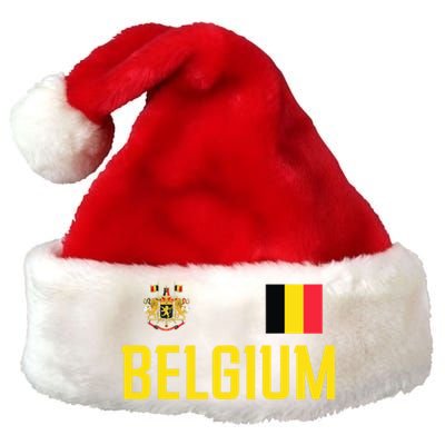 Belgium Flag Belgie Football Soccer Fan Premium Christmas Santa Hat