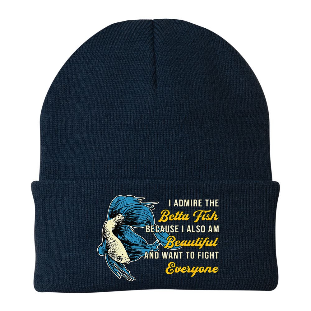 Betta Fish Because Fish Lover Aquarium Vintage Betta Fish Beanie