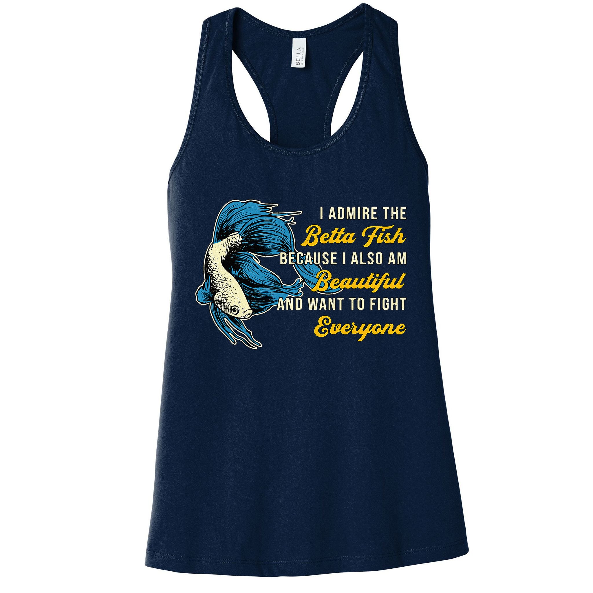 Betta Fish Because Fish Lover Aquarium Vintage Betta Fish Womens Tank Top