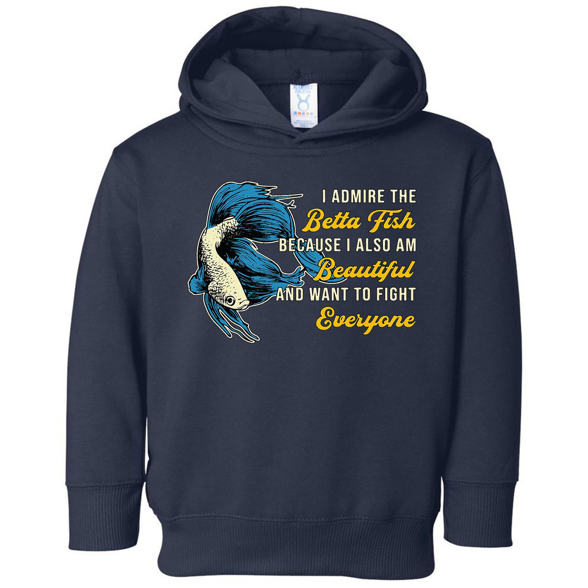 Betta Fish Because Fish Lover Aquarium Vintage Betta Fish Toddler Hoodie
