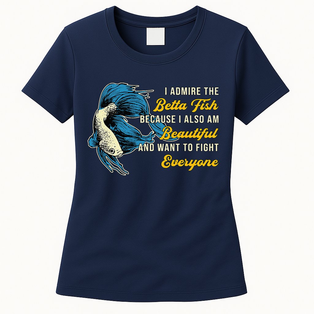 Betta Fish Because Fish Lover Aquarium Vintage Betta Fish Womens T-Shirt