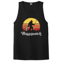 Bassquatch! Funny Bigfoot Fishing Outdoor Retro PosiCharge Competitor Tank