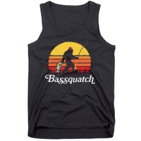 Bassquatch! Funny Bigfoot Fishing Outdoor Retro Tank Top