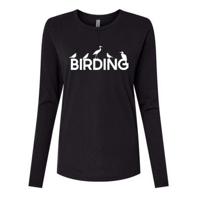 Birding For Bird Lover Gift Womens Cotton Relaxed Long Sleeve T-Shirt