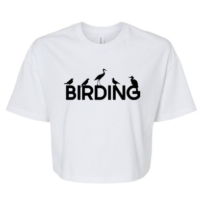 Birding For Bird Lover Gift Bella+Canvas Jersey Crop Tee