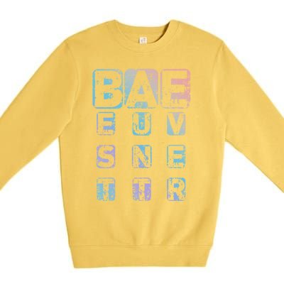 Bae Funny Best Auntie Ever Gift Cool Gift Premium Crewneck Sweatshirt