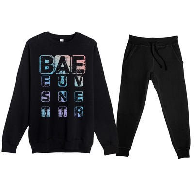 Bae Funny Best Auntie Ever Gift Cool Gift Premium Crewneck Sweatsuit Set