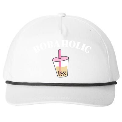 Bobaholic Funny Bubble Tea Snapback Five-Panel Rope Hat