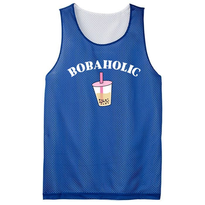 Bobaholic Funny Bubble Tea Mesh Reversible Basketball Jersey Tank