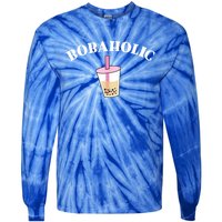 Bobaholic Funny Bubble Tea Tie-Dye Long Sleeve Shirt