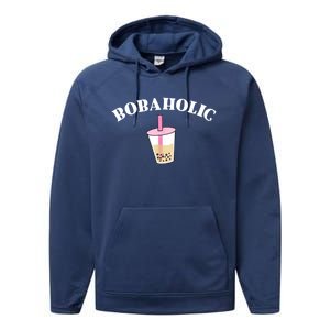 Bobaholic Funny Bubble Tea Performance Fleece Hoodie