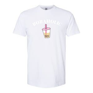 Bobaholic Funny Bubble Tea Softstyle CVC T-Shirt