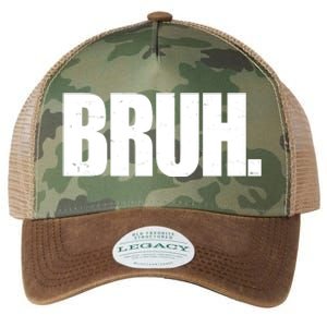 Bruh Funny Bro Saying Surfer Skaters Greeting Legacy Tie Dye Trucker Hat