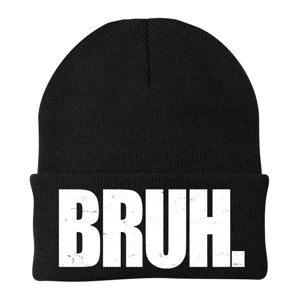 Bruh Funny Bro Saying Surfer Skaters Greeting Beanie