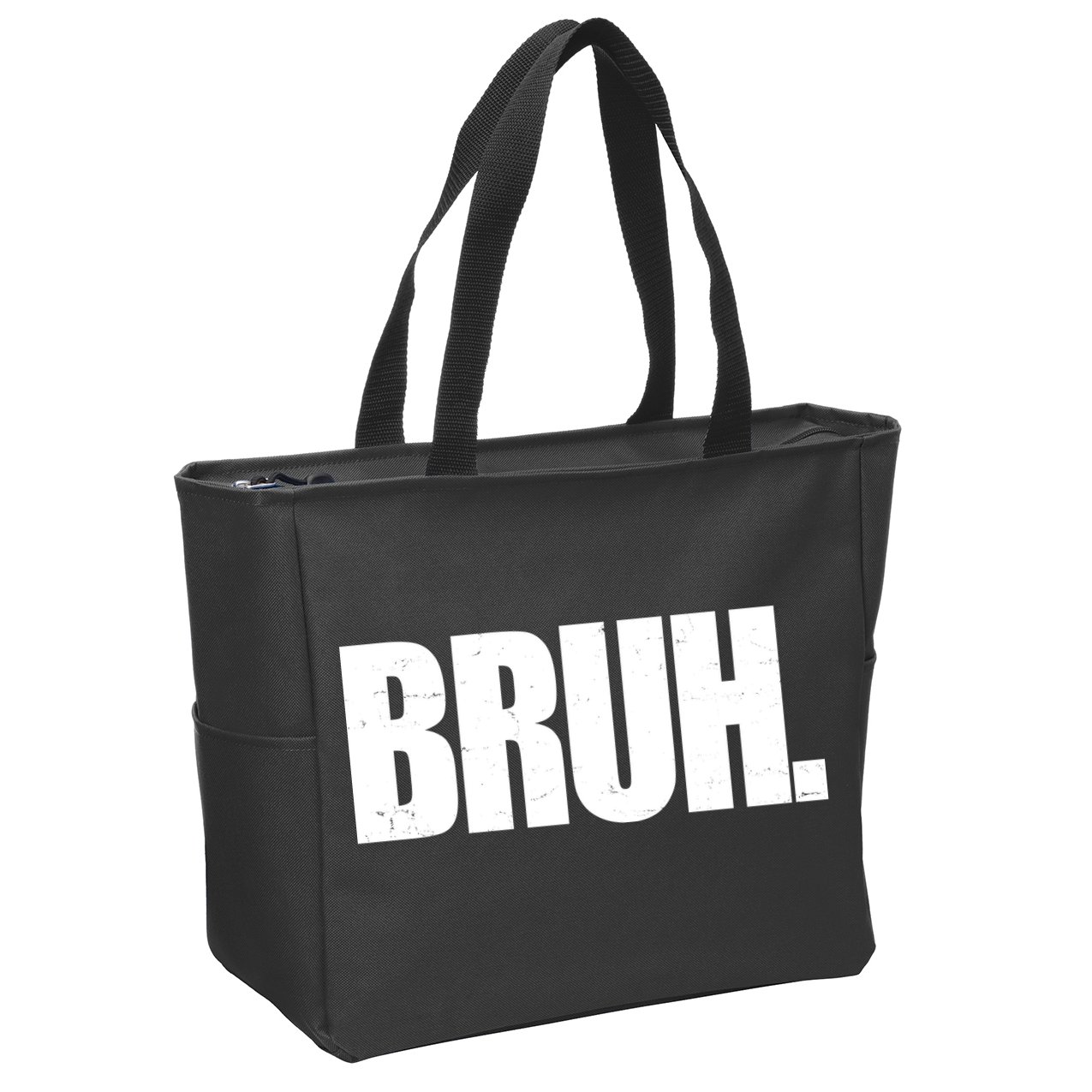 Bruh Funny Bro Saying Surfer Skaters Greeting Zip Tote Bag