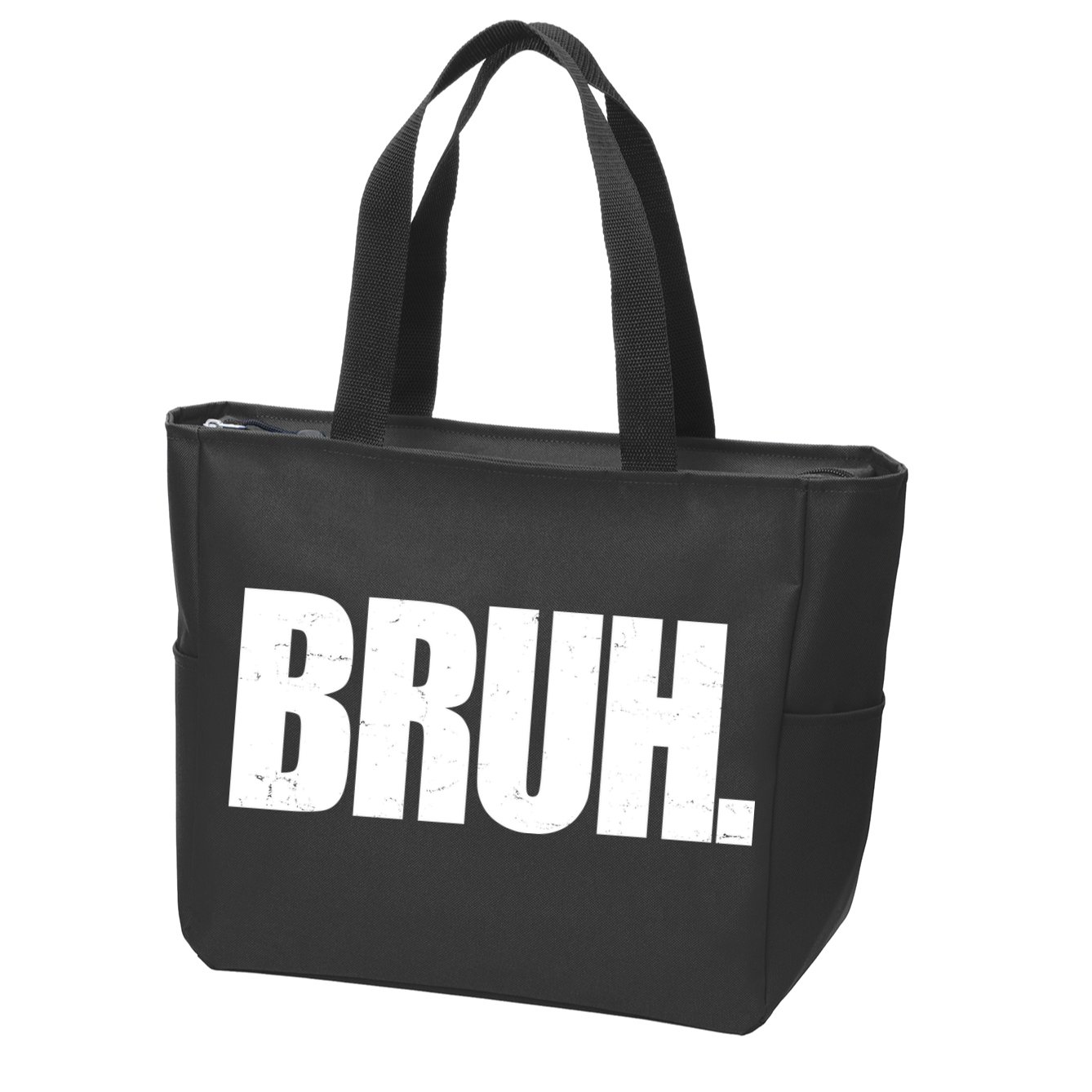 Bruh Funny Bro Saying Surfer Skaters Greeting Zip Tote Bag