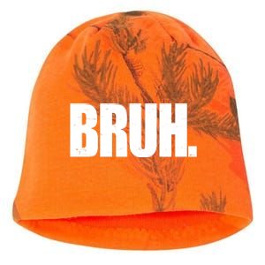 Bruh Funny Bro Saying Surfer Skaters Greeting Kati - Camo Knit Beanie