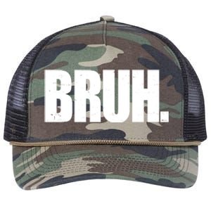 Bruh Funny Bro Saying Surfer Skaters Greeting Retro Rope Trucker Hat Cap