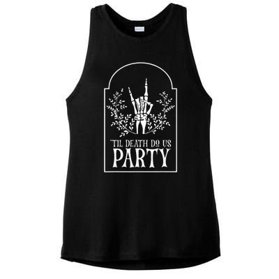 Bridesmaid Funny Bachelorette Party Til Death Do Us Party Ladies PosiCharge Tri-Blend Wicking Tank