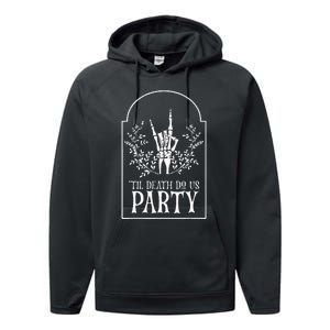 Bridesmaid Funny Bachelorette Party Til Death Do Us Party Performance Fleece Hoodie