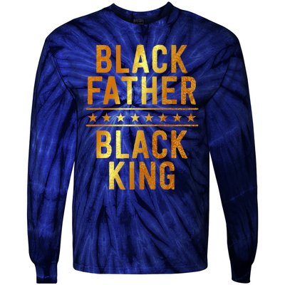 Black Father Black King Fathers Day Dope Dad Husband Tie-Dye Long Sleeve Shirt