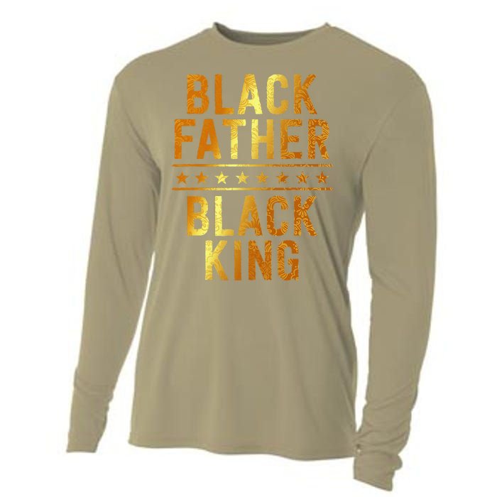 Black Father Black King Fathers Day Dope Dad Husband Cooling Performance Long Sleeve Crew