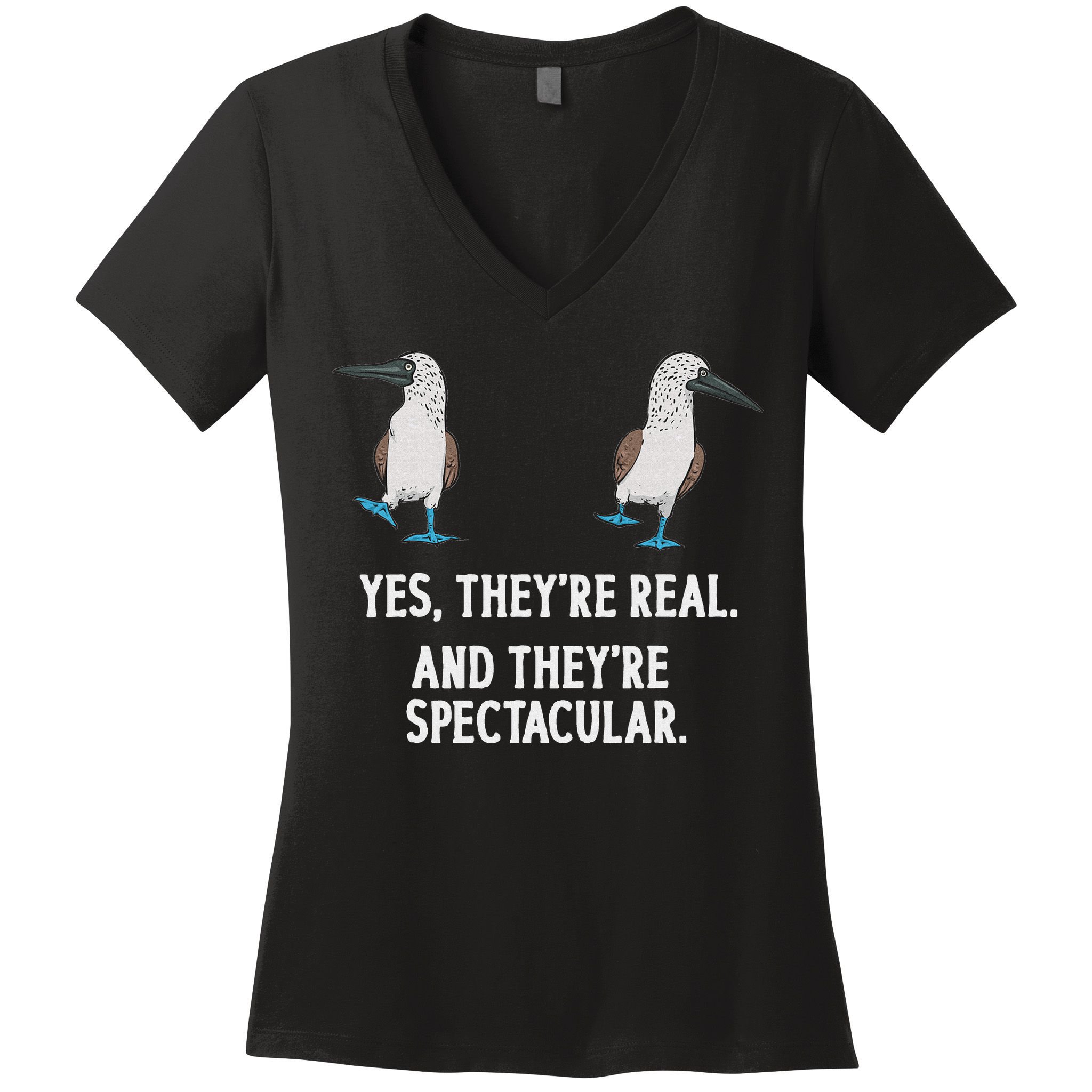 Blue Footed Booby Seabird Boobies Women's V-Neck T-Shirt