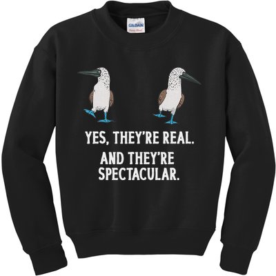 Blue Footed Booby Seabird Boobies Kids Sweatshirt