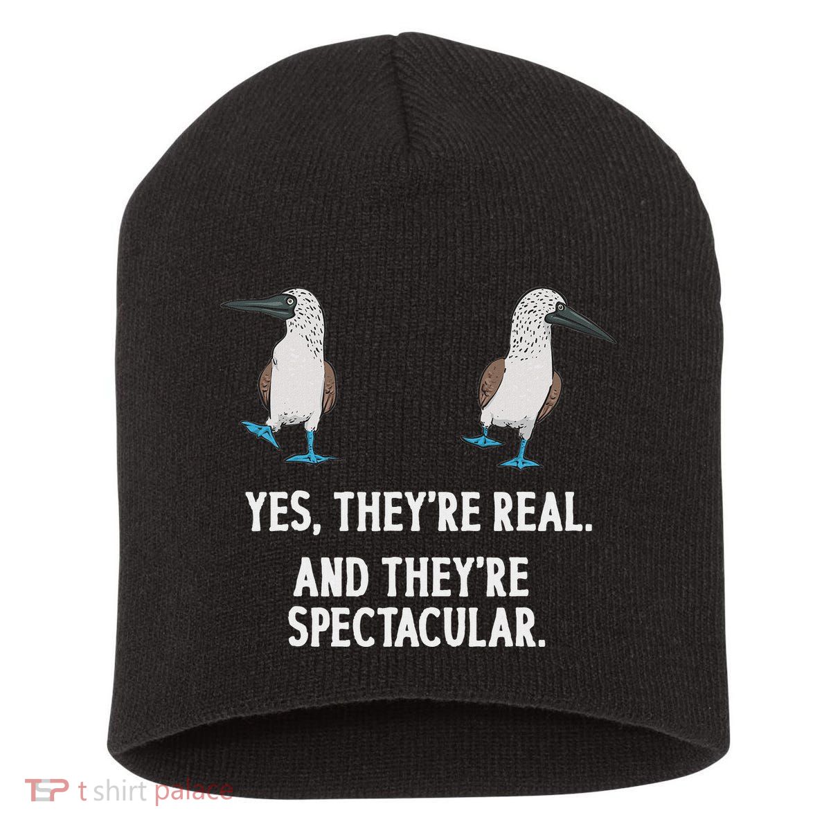 Blue Footed Booby Seabird Boobies Short Acrylic Beanie