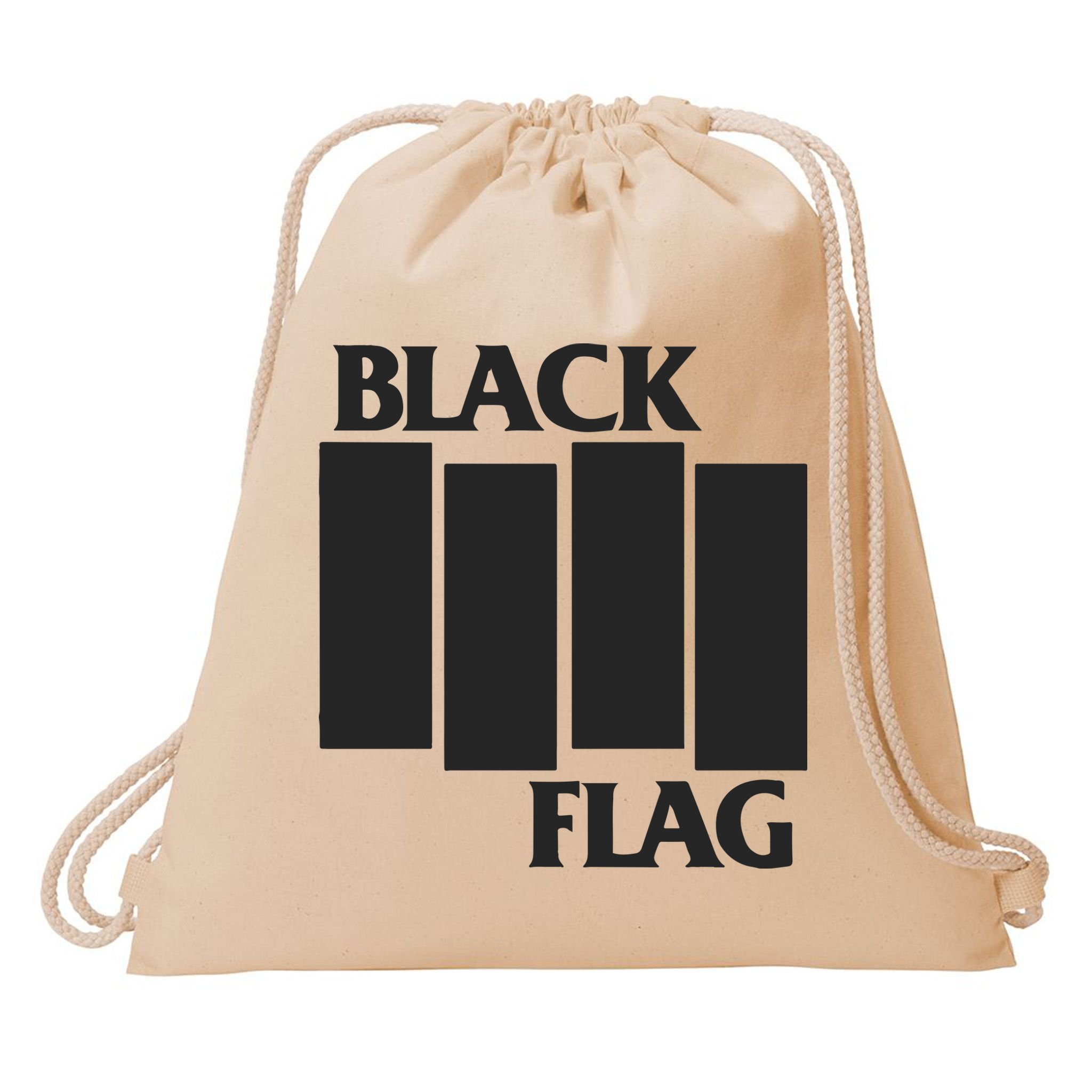 Black Flag Drawstring Bag