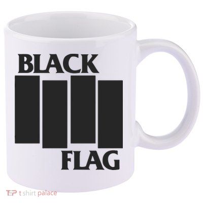 Black Flag 11oz C Handle Ceramic Mug