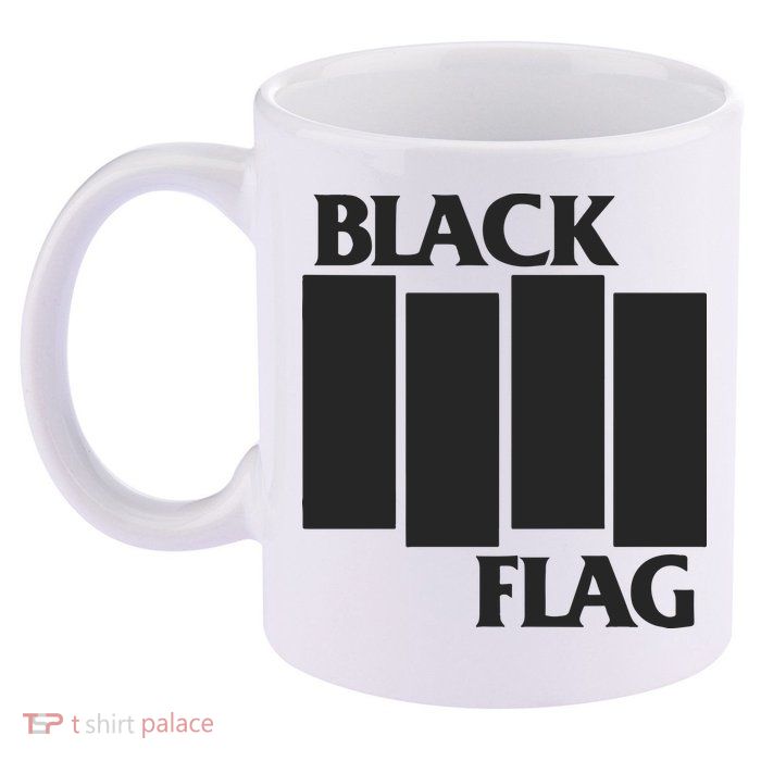 Black Flag 11oz C Handle Ceramic Mug