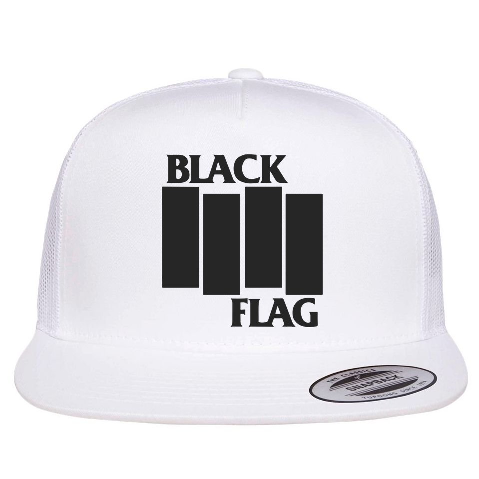 Black Flag Flat Bill Trucker Hat