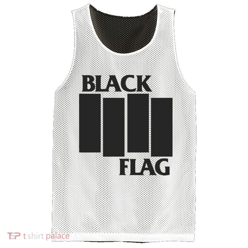 Black Flag Mesh Reversible Basketball Jersey Tank