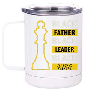 Black Father Black King Fathers Day 12 oz Stainless Steel Tumbler Cup