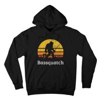 Bassquatch Funny Bass Fishing Sasquatch Bigfoot Hoodie