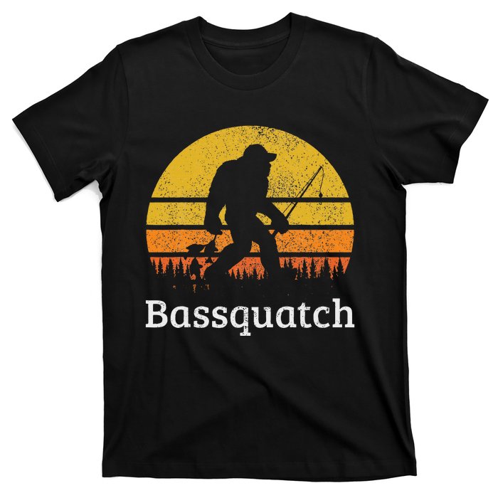 Bassquatch Funny Bass Fishing Sasquatch Bigfoot T-Shirt