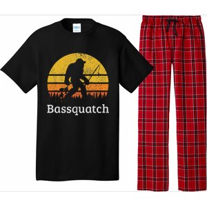 Bassquatch Funny Bass Fishing Sasquatch Bigfoot Pajama Set