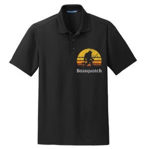 Bassquatch Funny Bass Fishing Sasquatch Bigfoot Dry Zone Grid Polo