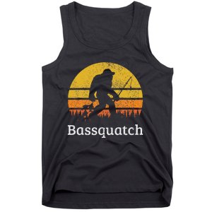 Bassquatch Funny Bass Fishing Sasquatch Bigfoot Tank Top