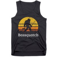 Bassquatch Funny Bass Fishing Sasquatch Bigfoot Tank Top