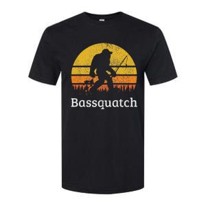 Bassquatch Funny Bass Fishing Sasquatch Bigfoot Softstyle CVC T-Shirt