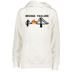 Bridge Failure Womens Funnel Neck Pullover Hood