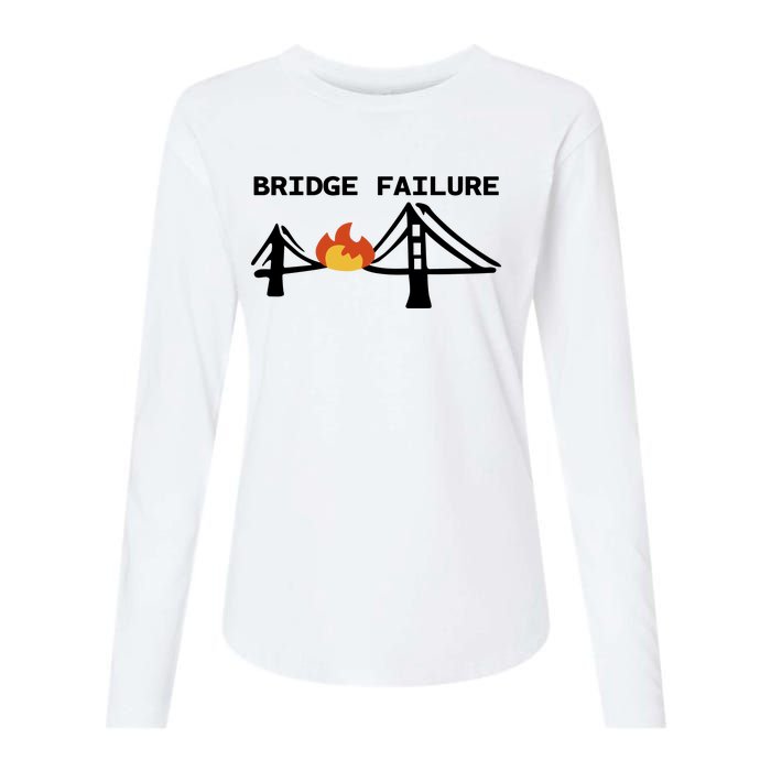 Bridge Failure Womens Cotton Relaxed Long Sleeve T-Shirt