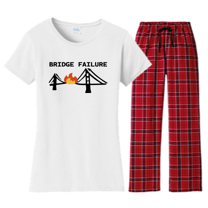 Bridge Failure Women's Flannel Pajama Set