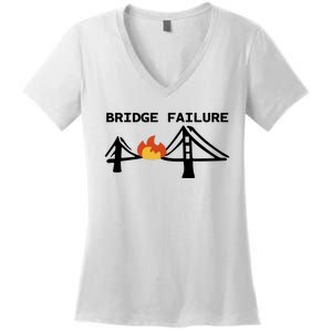 Bridge Failure Women's V-Neck T-Shirt