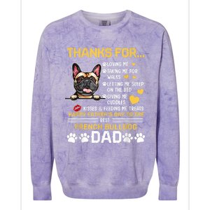 Best French Bulldog Dog Dad Lover Happy Fathers Day Colorblast Crewneck Sweatshirt