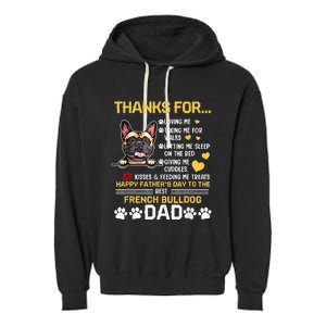 Best French Bulldog Dog Dad Lover Happy Fathers Day Garment-Dyed Fleece Hoodie