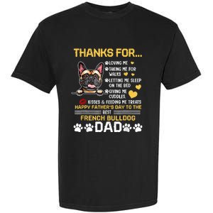 Best French Bulldog Dog Dad Lover Happy Fathers Day Garment-Dyed Heavyweight T-Shirt