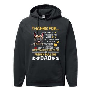 Best French Bulldog Dog Dad Lover Happy Fathers Day Performance Fleece Hoodie